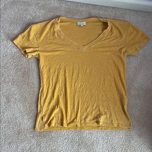 Lucky Brand V-Neck Short Sleeve Tee - Mustard
